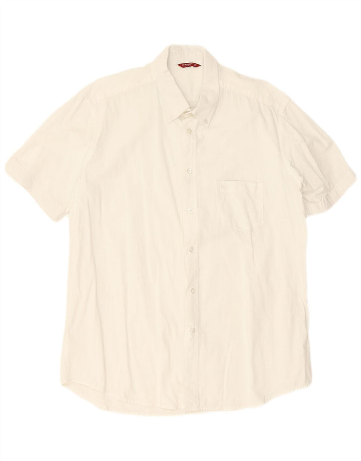 Carrera Herren Kurzarmhemd XL Weiße Baumwolle