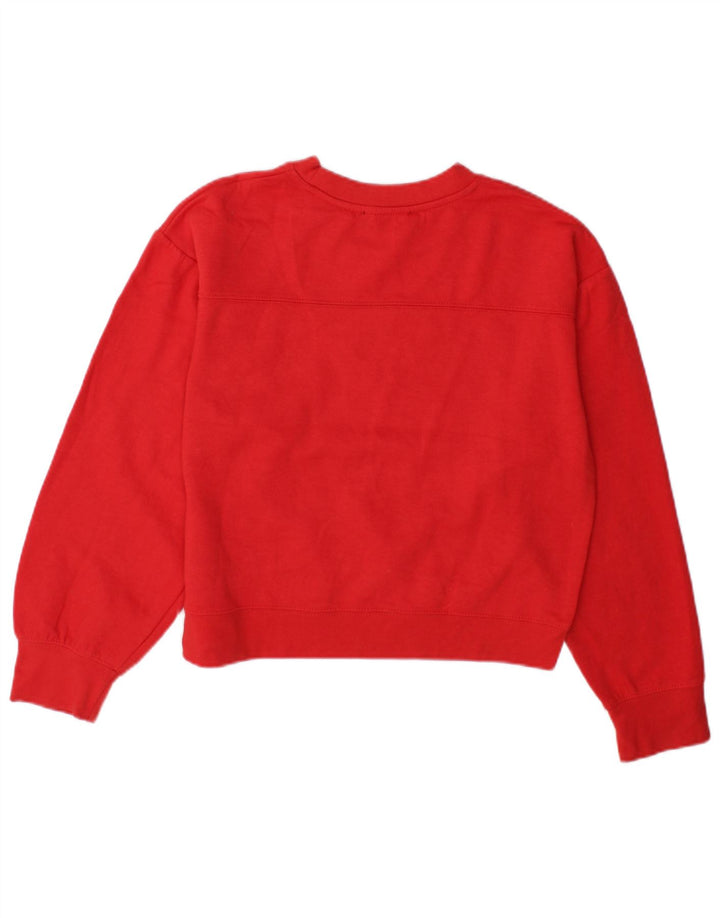 Damski sweter oversize Zara UK 10, mały, czerwony poliester
