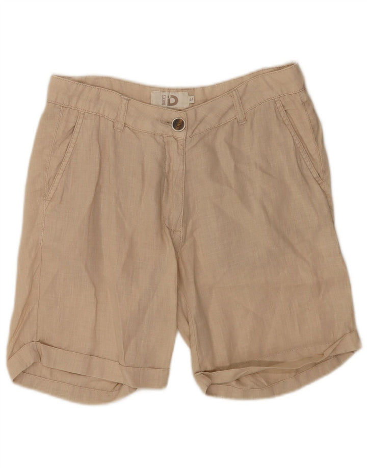 Pantaloncini chino da donna di Dack IT 44 medi W32 Lino beige