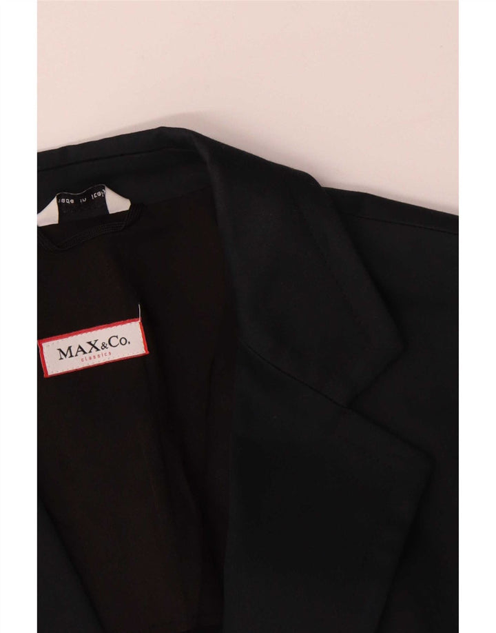 Max & Co. Sacou blazer pentru femei cu 2 nasturi UK 10 mic, bleumarin, bumbac