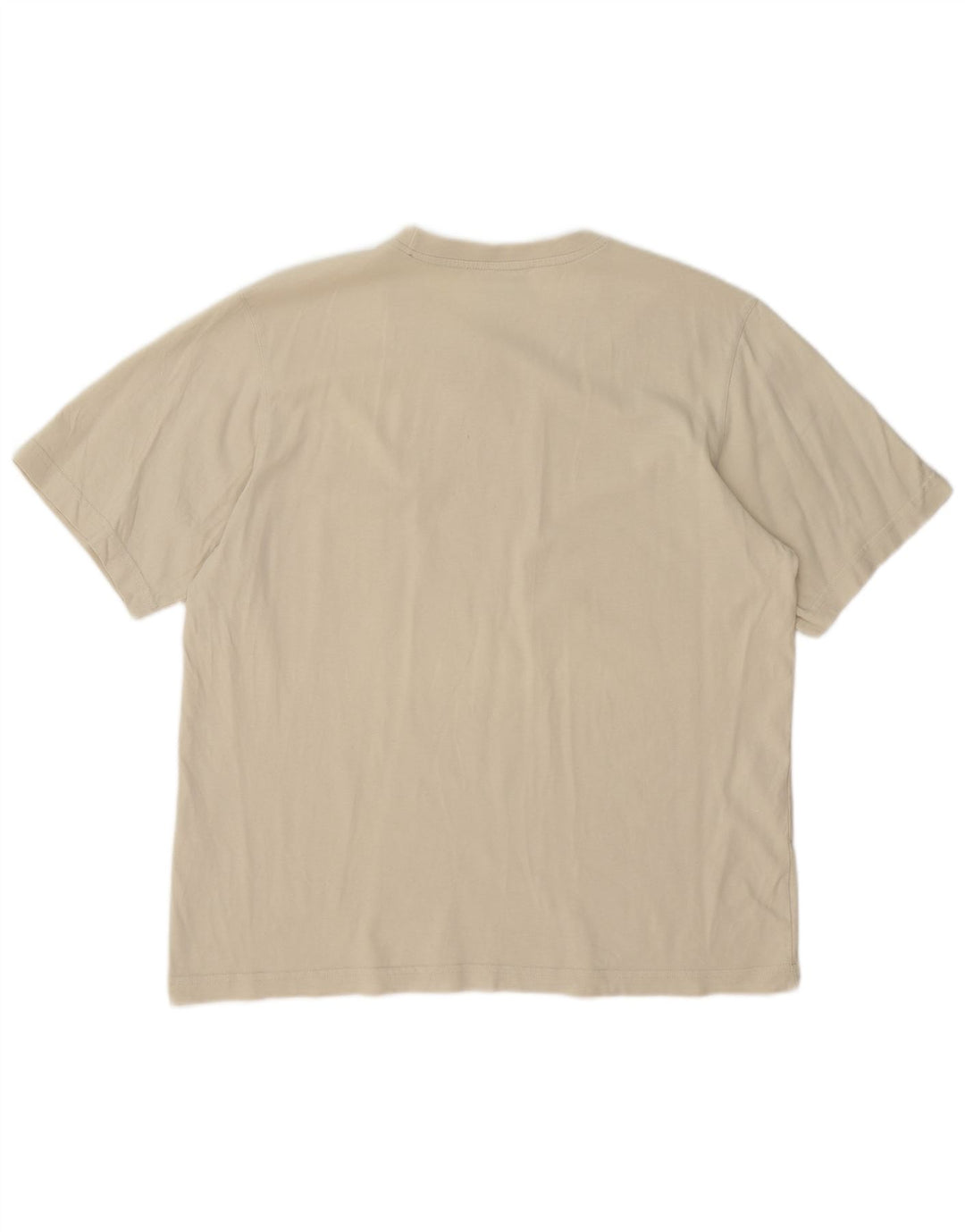 Adidas Mens T-Shirt Top Large Beige Cotton