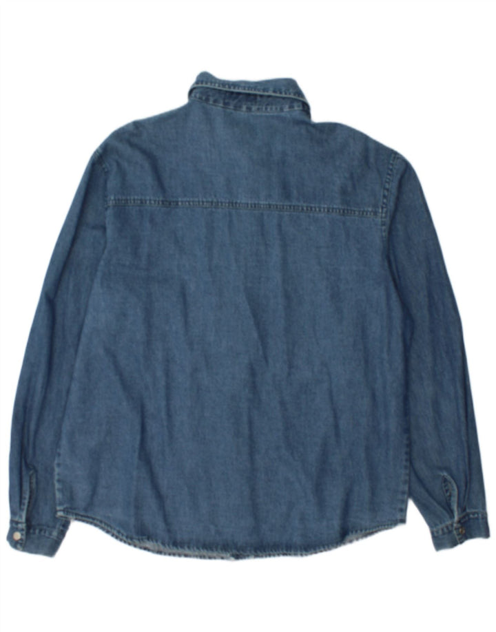 Albert Womens Denim Shirt UK 20 2XL Blue Cotton