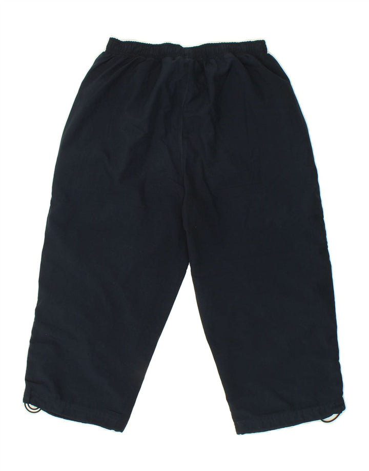REEBOK Boys Capri Tracksuit Trousers 9-10 Years XL Navy Blue Polyester | Vintage Reebok | Thrift | Second-Hand Reebok | Used Clothing | Messina Hembry 