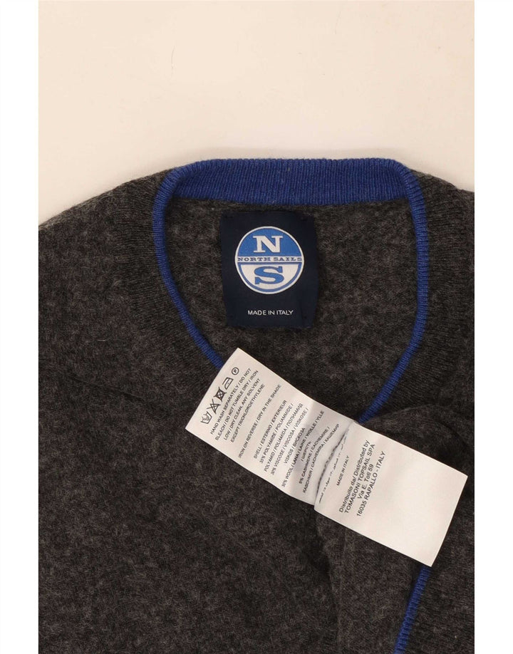 North Sails Pull Col V Homme Gris Moyen Polyamide