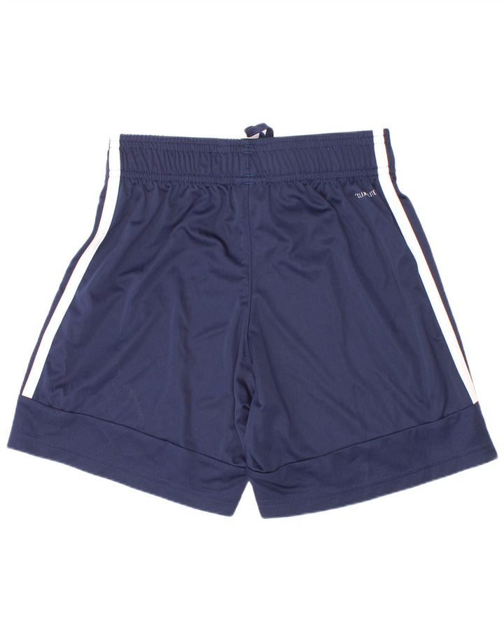 Adidas Boys Climalite Sport Shorts 9-10 Years Navy Blue Polyester