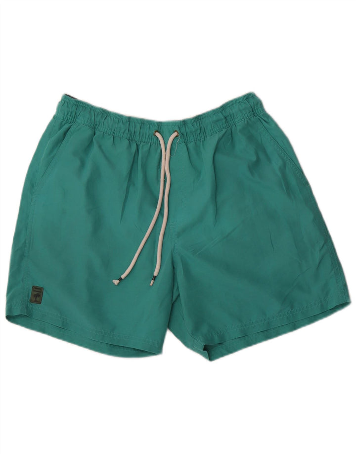 Marks & Spencer Mens Swimming Shorts Medium  Green Polyester