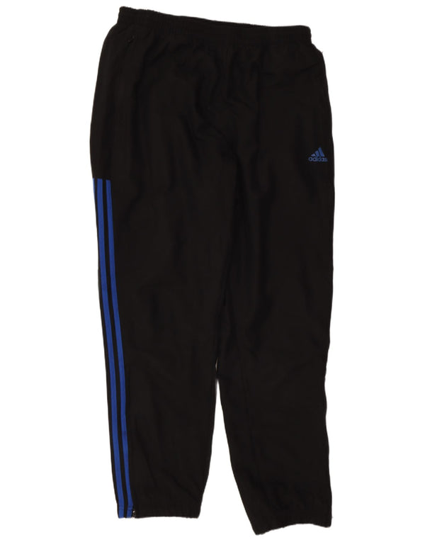 Pantaloni da tuta da uomo Adidas Large neri in poliestere sportivo
