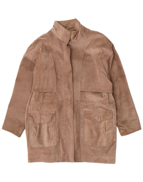 Bagatelle γυναικείο σουέτ πανωφόρι US 10 Large Brown Δερμάτινο