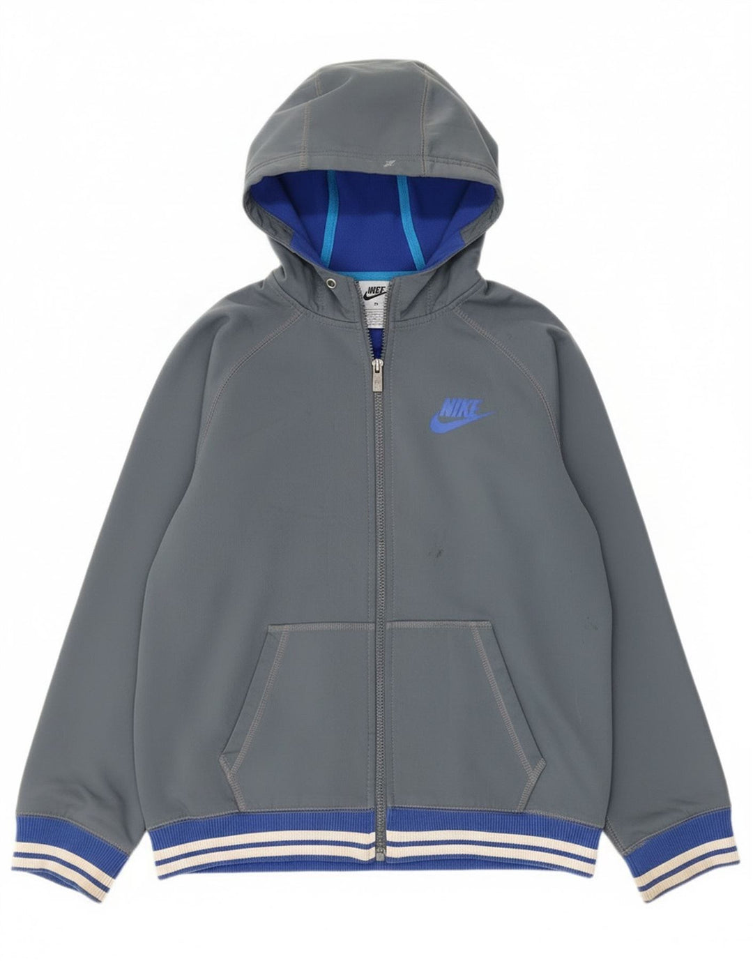 Nike hættetrøje med lynlås til kvinder UK 18 XL Grå polyester