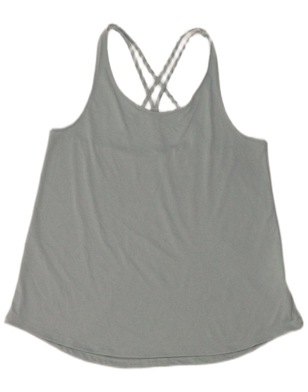 Canotta Adidas Aeroready da donna UK 14 grande poliestere grigio