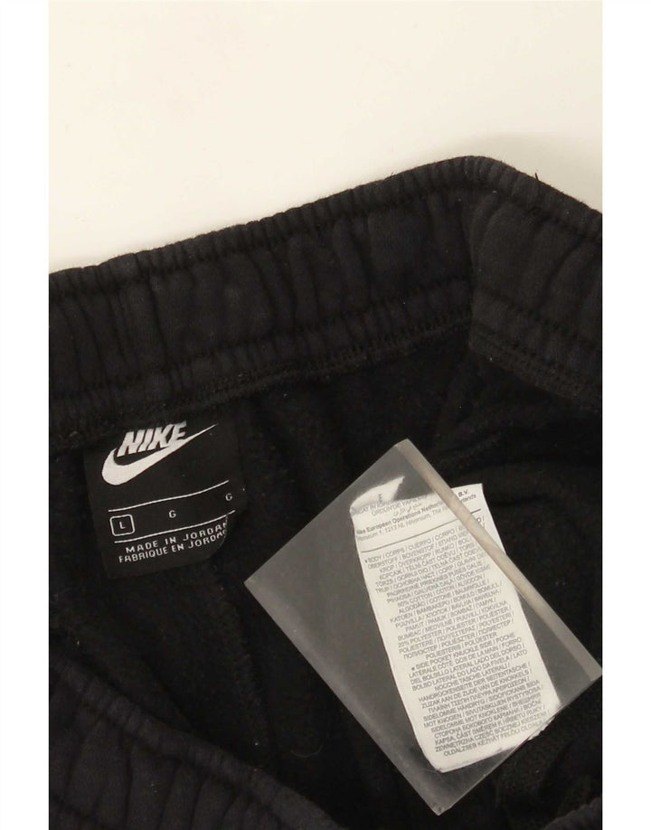 Nike Mens Tracksuit Trousers Joggers Large Black Cotton