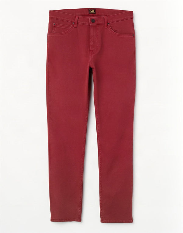 Lee Mens Rider Straight Slim farmer W31 L32 bordó pamut