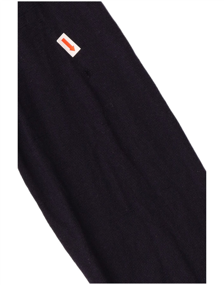 Lacoste Herren-Pullover mit Rundhalsausschnitt, Größe 4, mittlere marineblaue Schurwolle