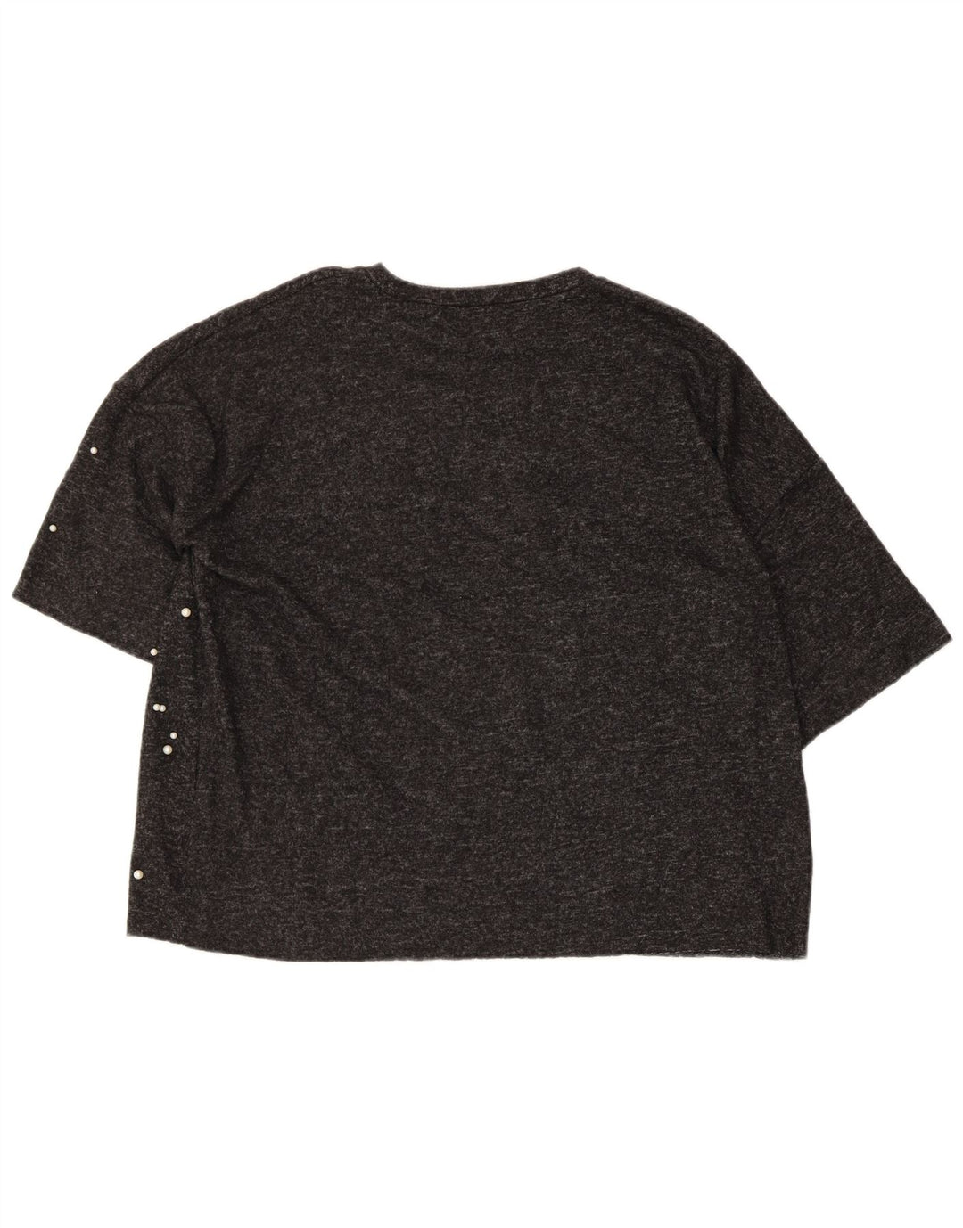 Tricou supradimensionat pentru femei Zara UK 10 Small Gri Poliester