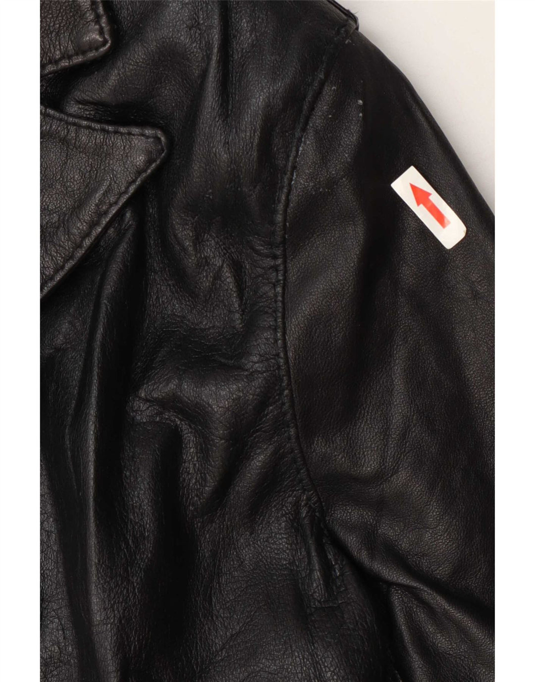 Vintage Womens Leather Coat UK 8 Small Black