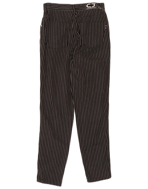 Pantaloni casual affusolati da uomo Casucci W36 L31 cotone gessato nero