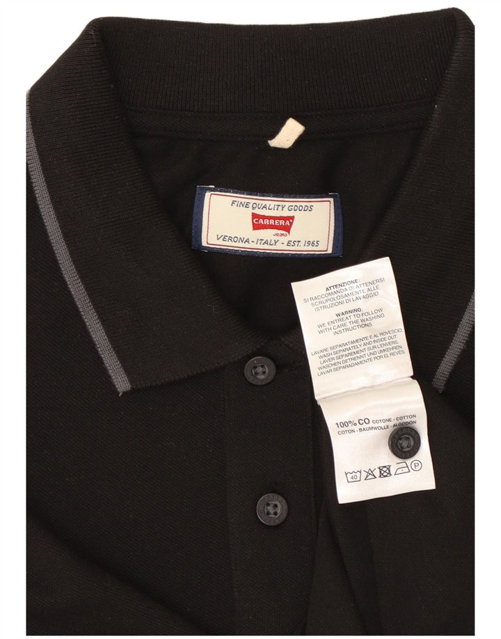 Carrera Herren Regular Poloshirt XL Schwarz Baumwolle