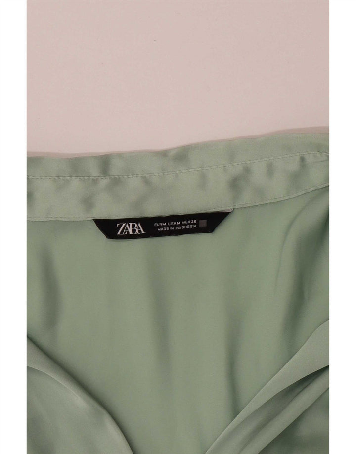 Zara Chemisier Femme UK 14 Vert Moyen