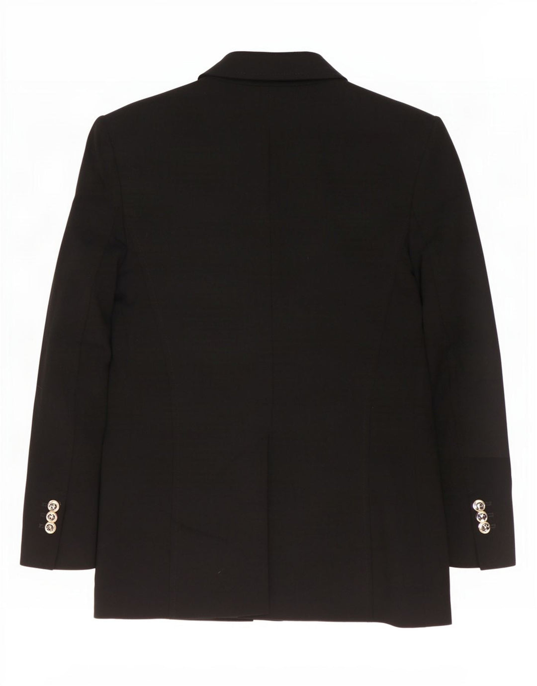 Jaqueta blazer feminina Zara com peito duplo Reino Unido 10 poliéster preto pequeno