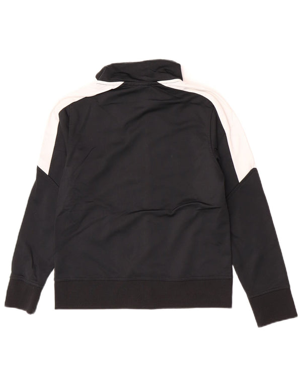 Puma Jungen-Trainingsanzug-Top-Jacke, 7–8 Jahre, Größe S, Schwarz, Farbblock-Polyester