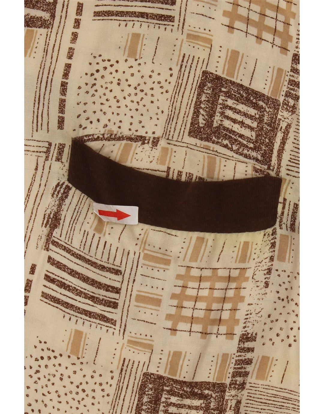 Vintage Mens Polo Shirt XL Beige Viscose