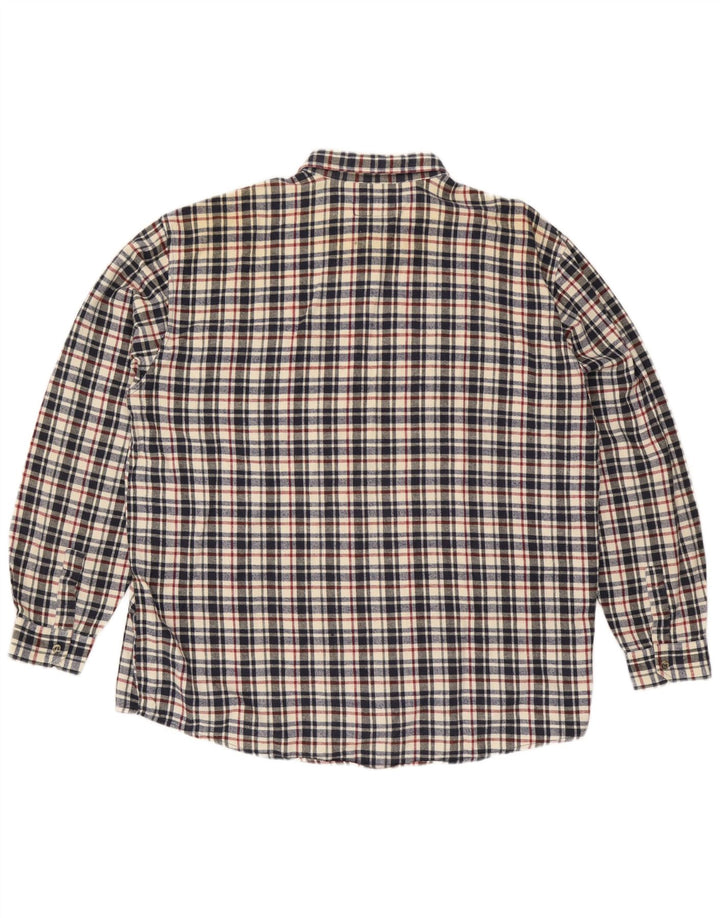European Project Mens Flannel Shirt 2XL Multicoloured Check Cotton