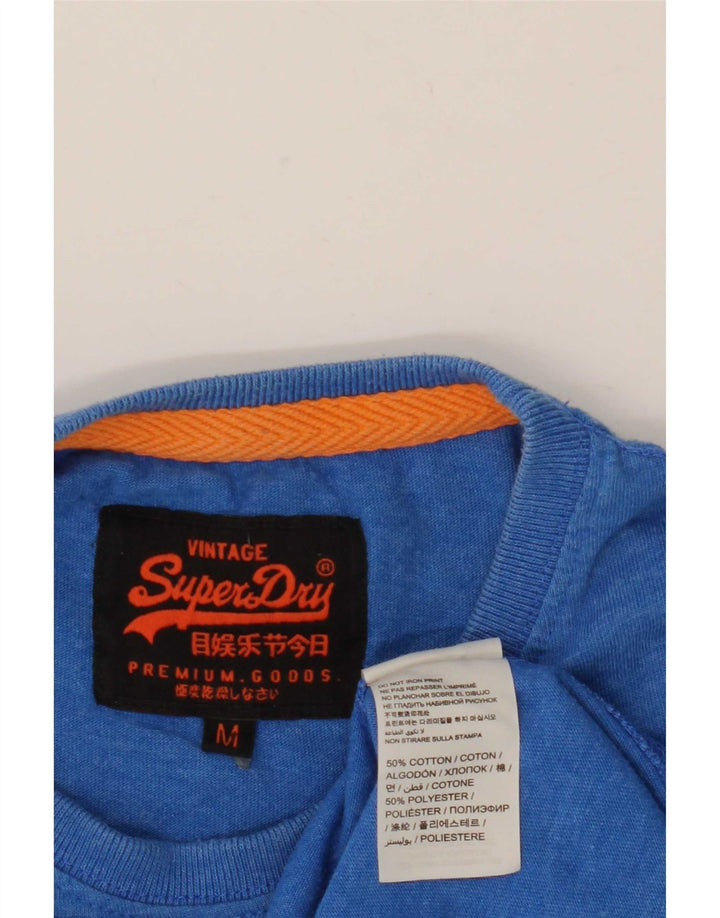 Superdry T-Shirt Graphique Homme Bleu Moyen Coton