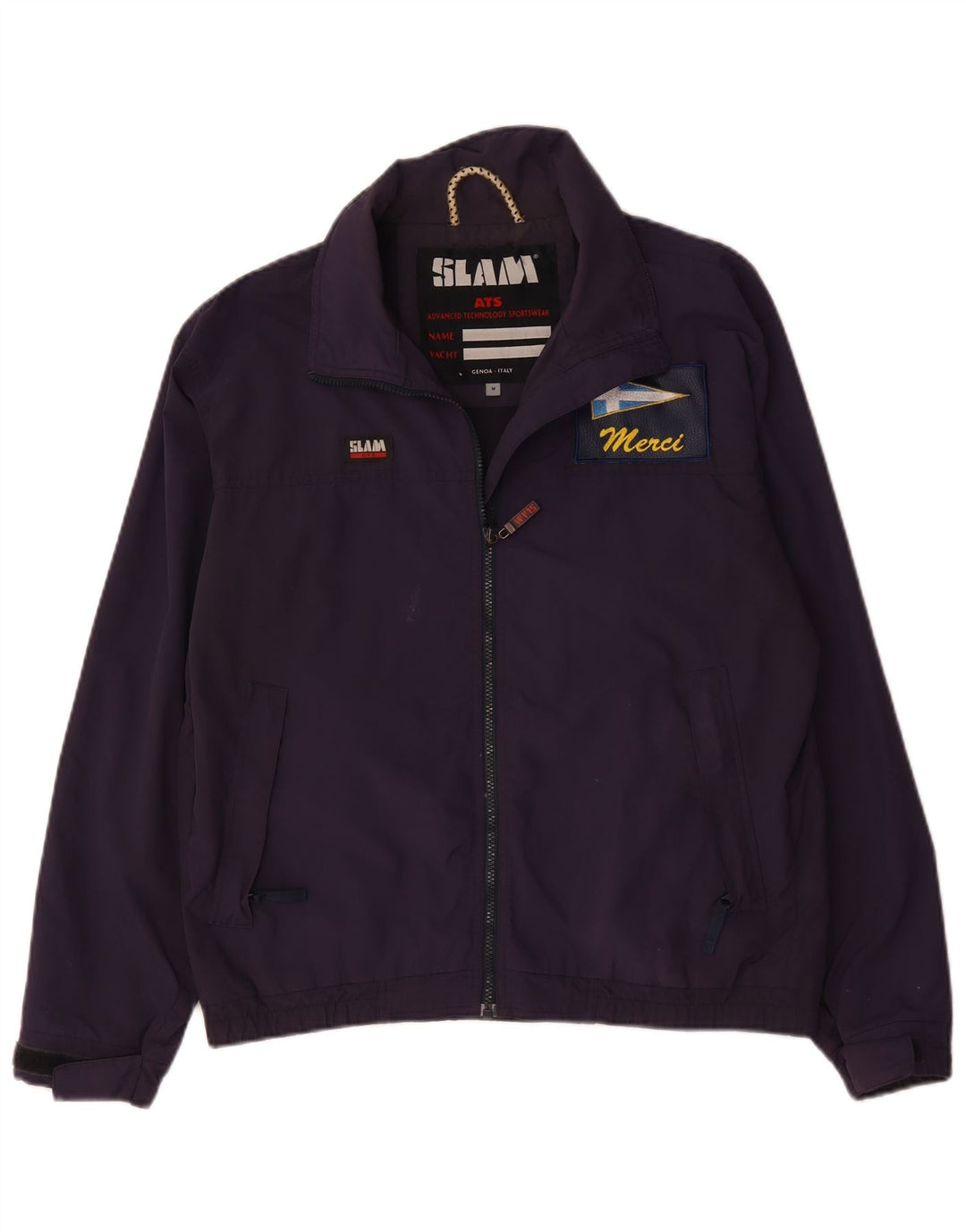 Slam Mens Bomber Jacket UK 38 Medium Purple Nylon