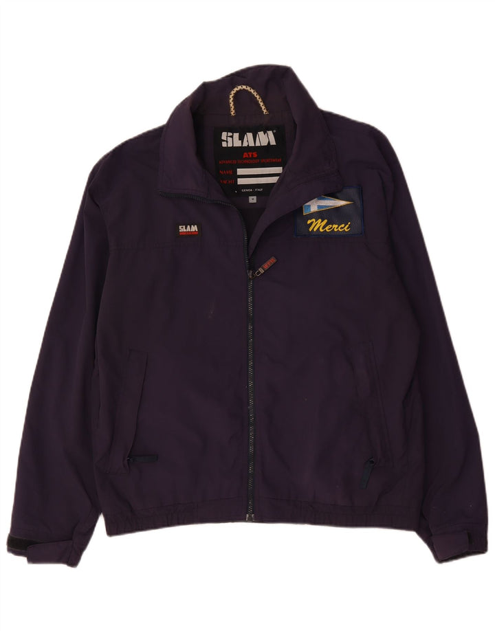 Slam Mens Bomber Jacket UK 38 Medium Purple Nylon