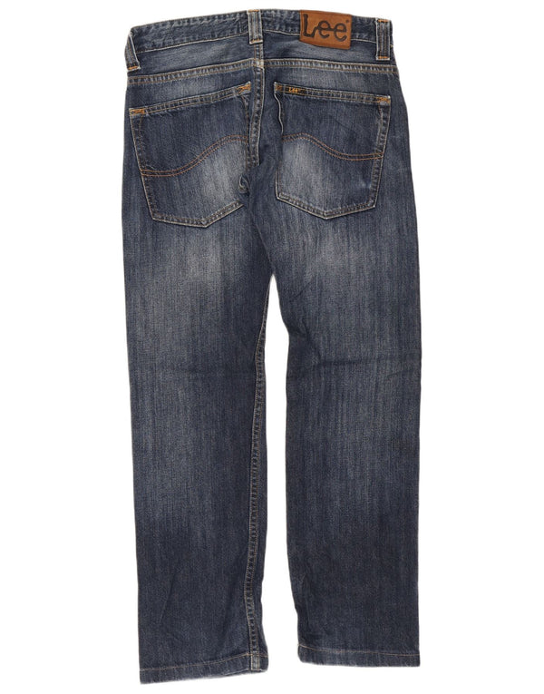 Lee Damen Powell Straight Jeans W30 L28 Marineblau Baumwolle