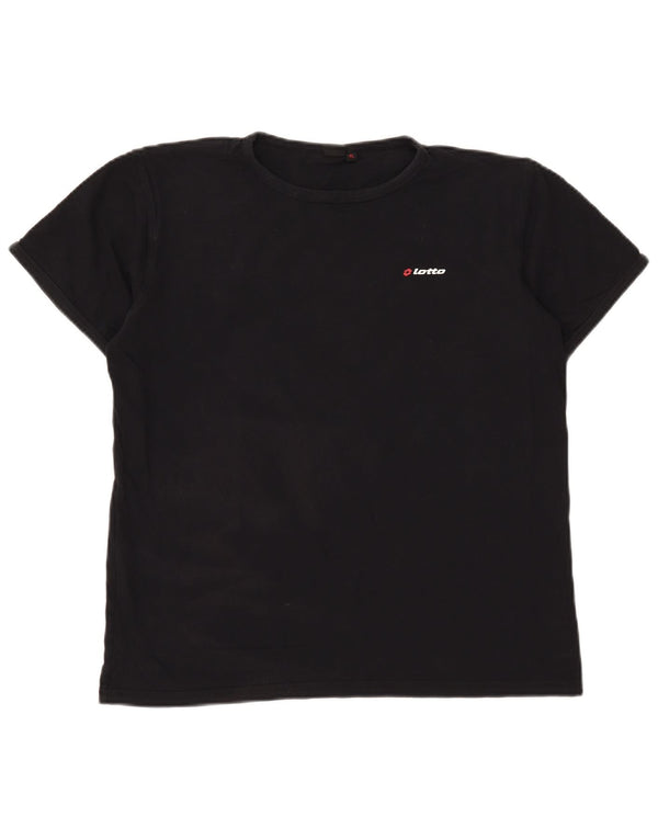 Lotto Damen T-Shirt Top UK 18 XL Schwarz Baumwolle