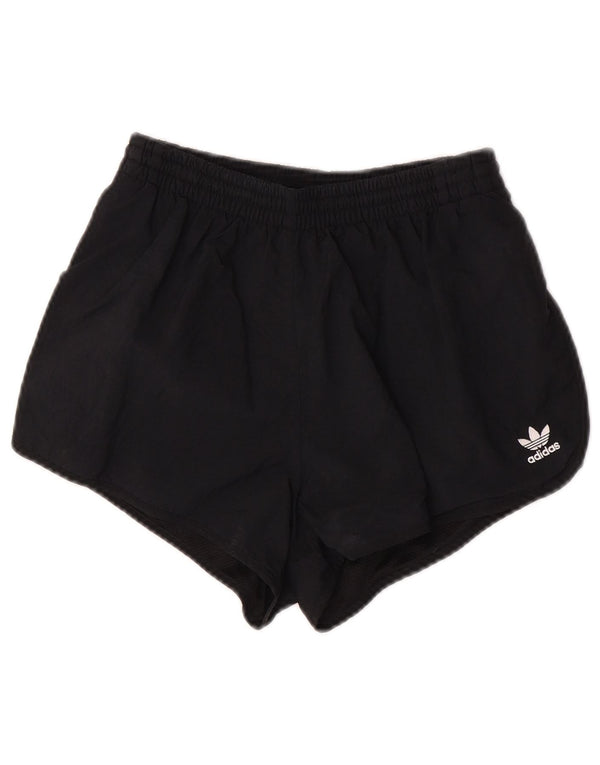 Adidas Damen Sportshorts UK 8 Small Schwarz Polyester