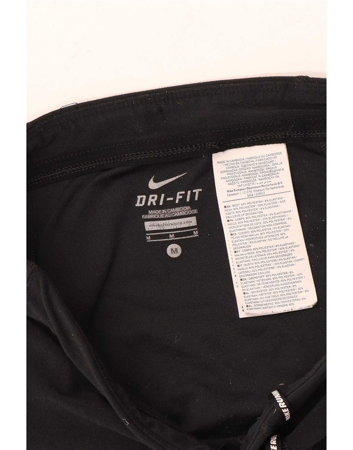 Женские леггинсы Nike Dri Fit UK 14, средний черный полиэстер