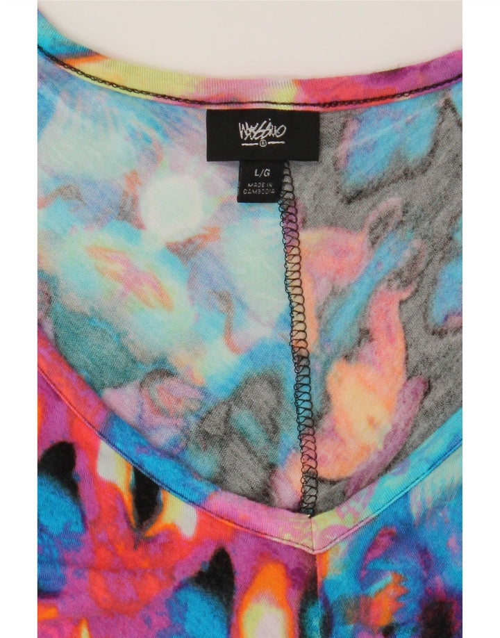 MOSSIMO Womens Tunic Dress UK 16 Large Multicoloured Tie Dye Rayon Vintage Mossimo and Second-Hand Mossimo from Messina Hembry 