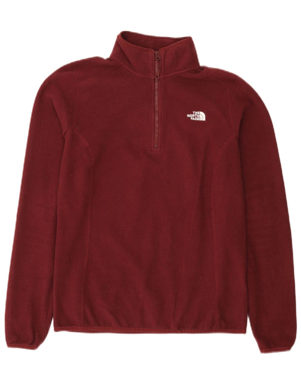 Maglione in pile da donna con collo con zip The North Face UK 12 Borgogna medio