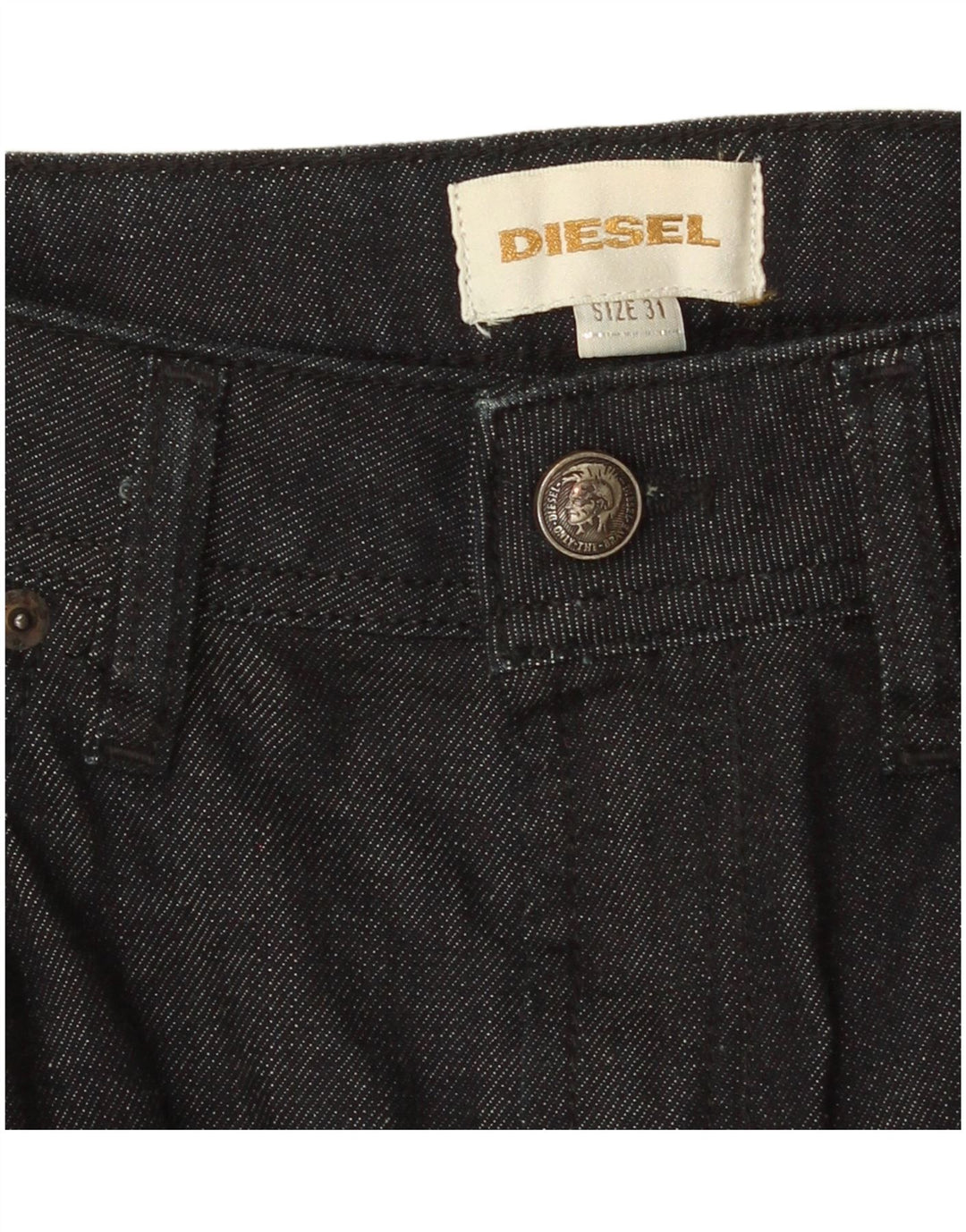 Diesel Womens Denim Skirt W31 Large  Black Cotton