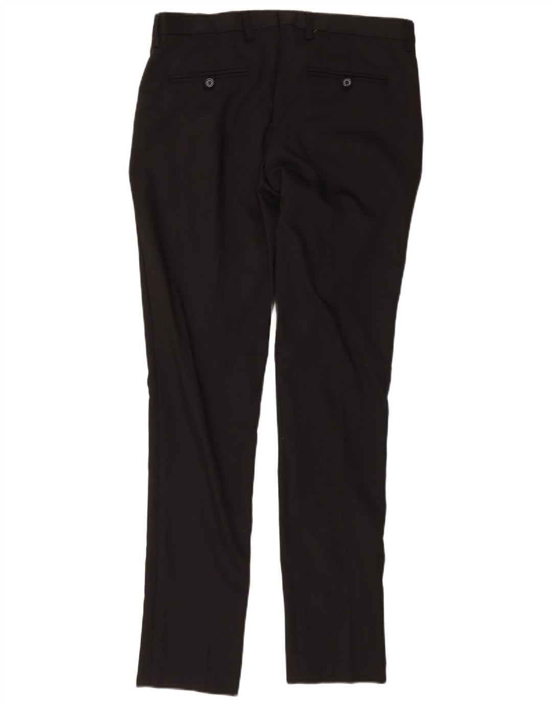 Zara Mens Slim Chino Trousers EU 42 Large W32 L33 Black Polyester