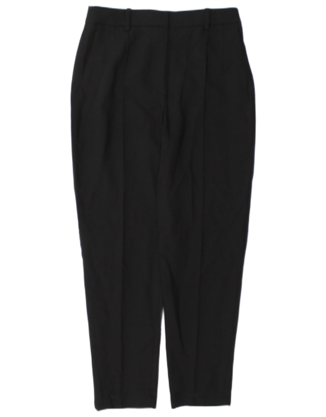 Zara Damen Tapered Pegged Chino Hose Medium W28 L27 Schwarz Polyester