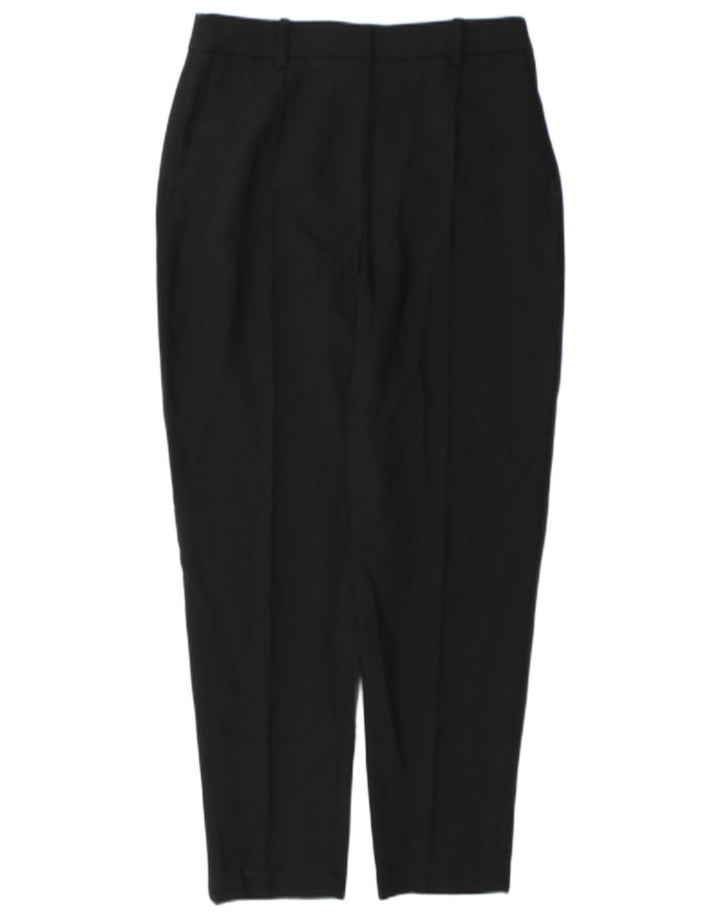 Zara Damen Tapered Pegged Chino Hose Medium W28 L27 Schwarz Polyester