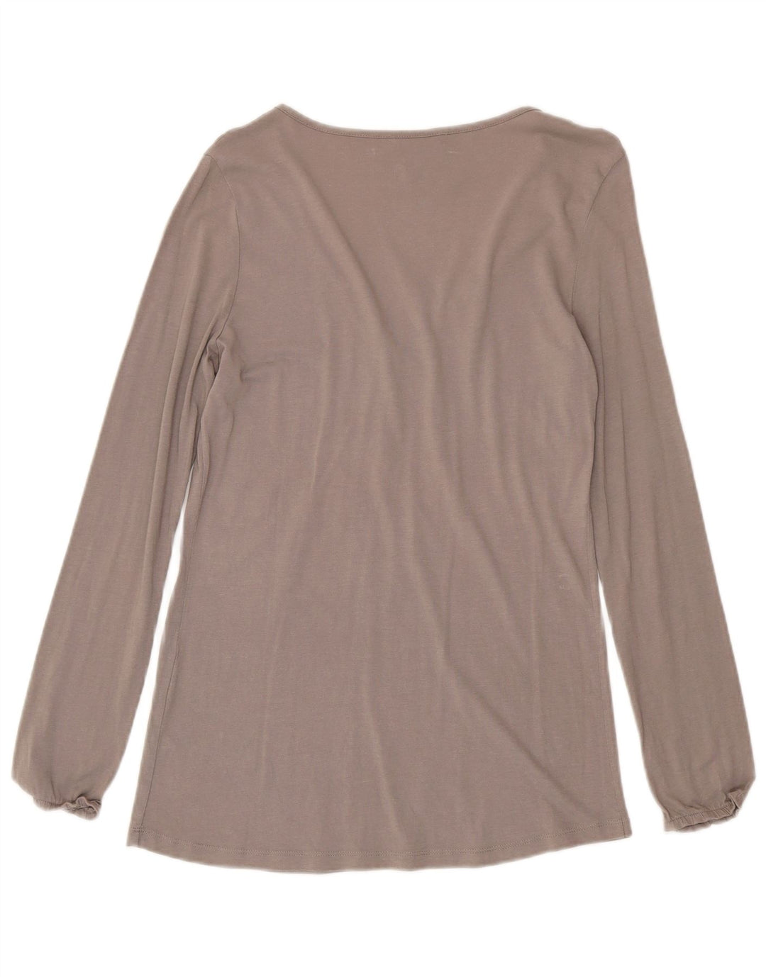 Carrera Mujer Top Manga Larga UK 12 Algodón Gris Medio