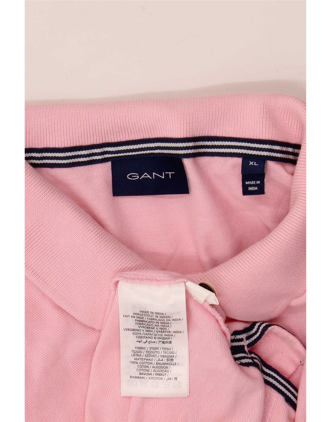 Gant Mens Polo Shirt XL Pink Cotton