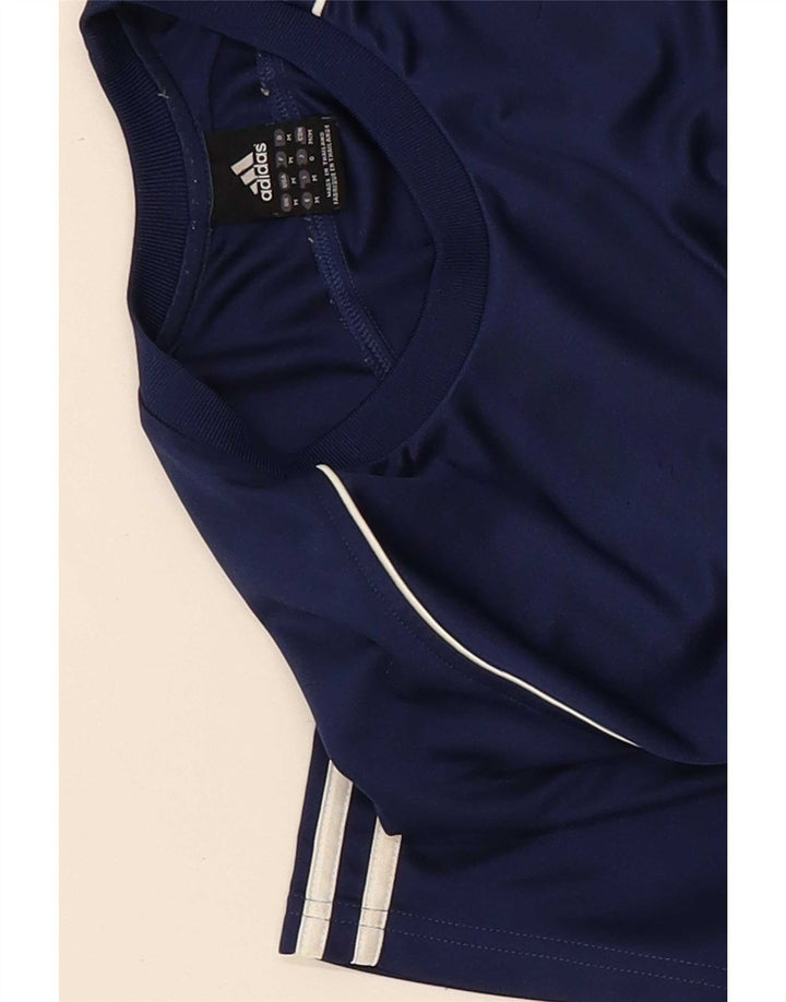 Adidas Mens T-Shirt Top Medium Navy Blue Sports