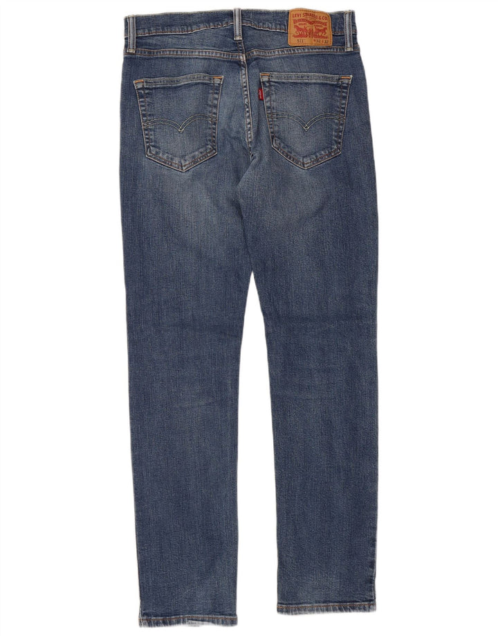 LEVI'S Mens 511 Slim Jeans W32 L32 Blue Cotton