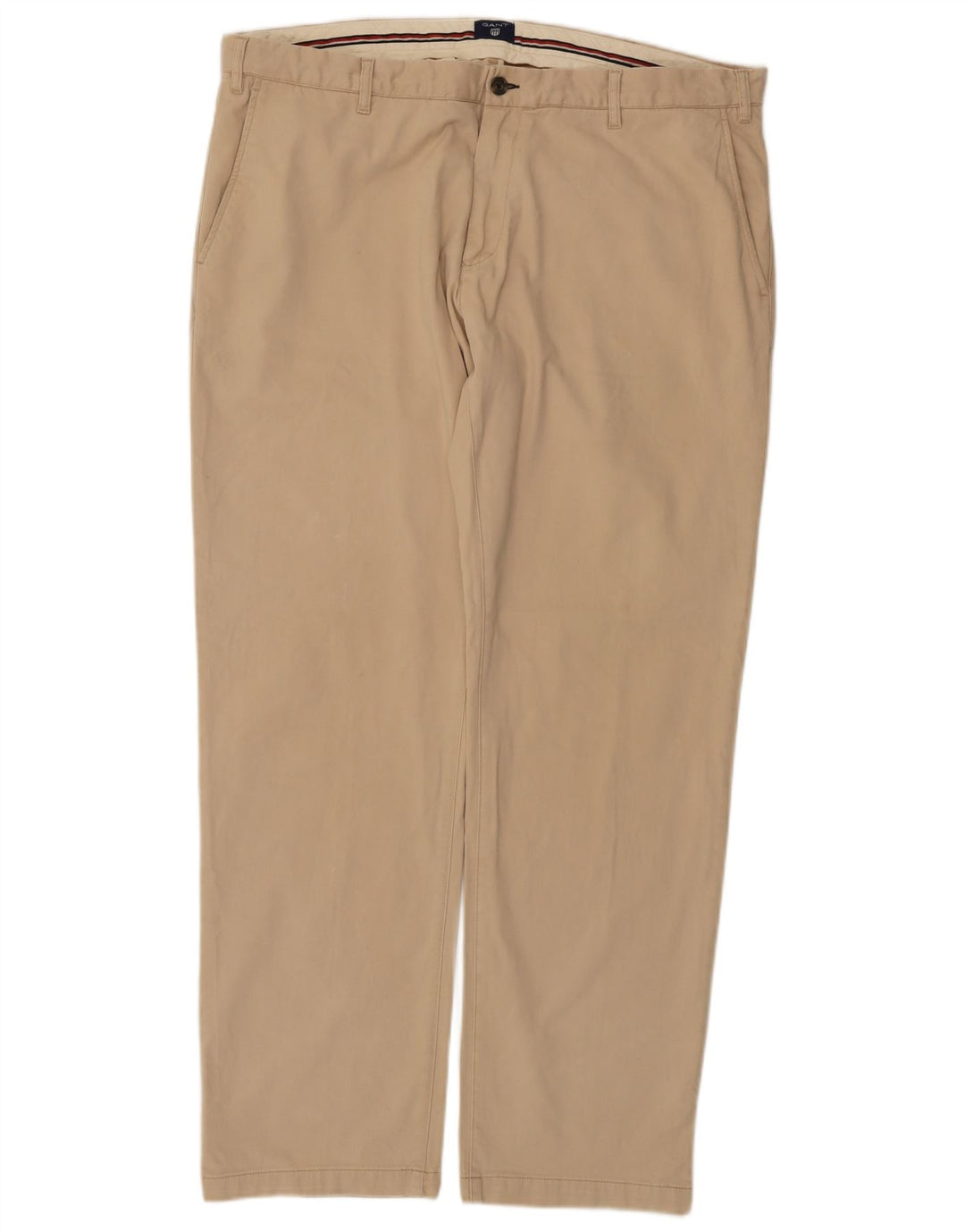 Gant Mens Straight Chino Trousers W40 L32 Beige