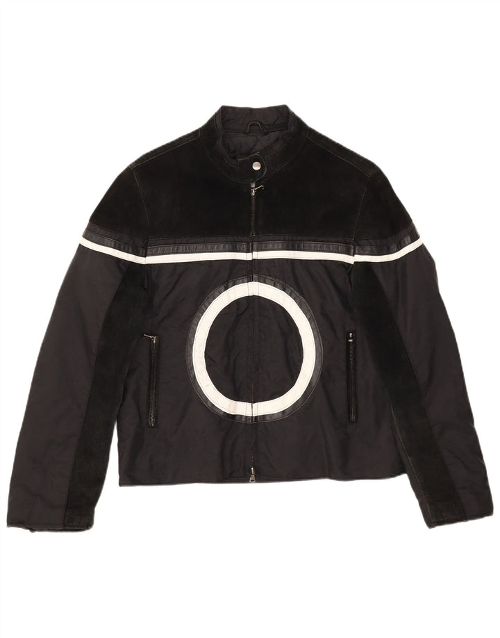 Les Boulevards Chaqueta Racer Gráfica Mujer IT 48 XL Negro Colorblock