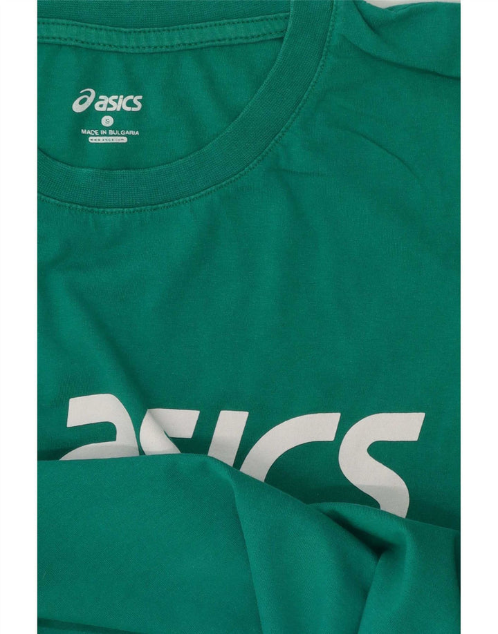 Asics Mens Graphic T-Shirt Top Small Green