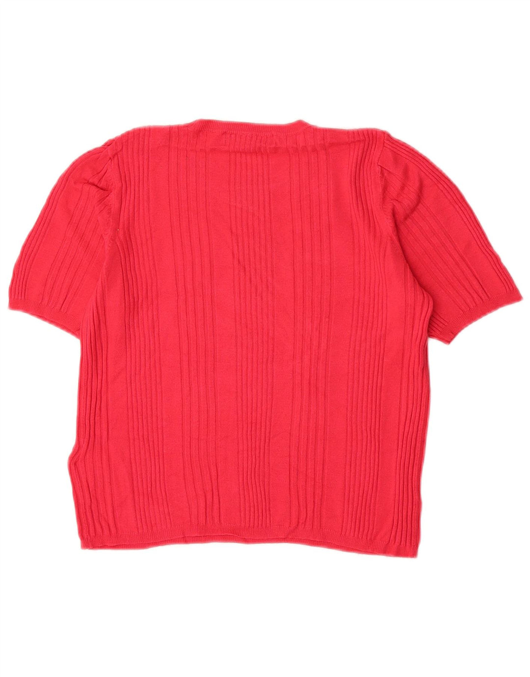 Marks & Spencer Womens Crop Crew Neck Jumper Sweater UK 14 Medium Pink