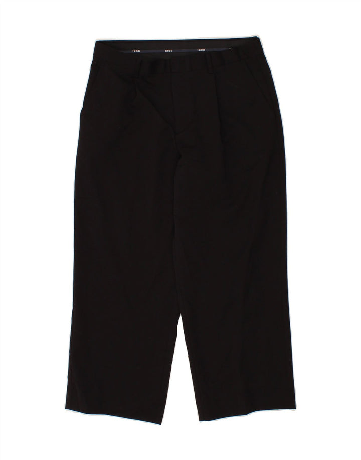 IZOD Womens Capri Casual Trousers US 12 Large W30 L23  Black Polyester Vintage Izod and Second-Hand Izod from Messina Hembry 