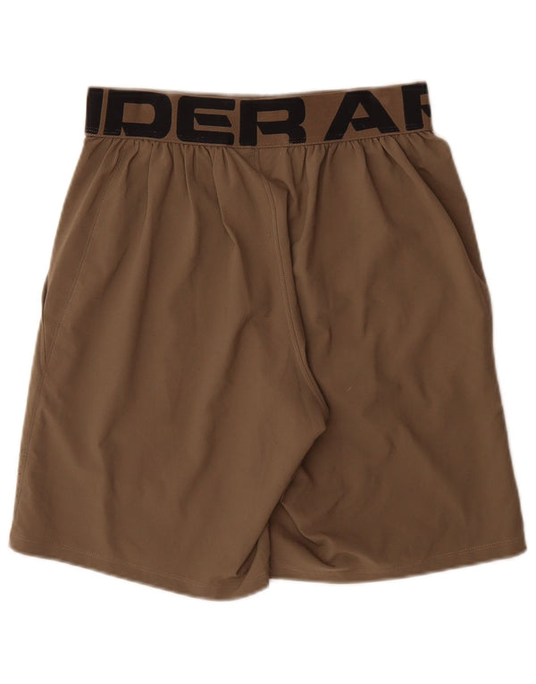 Under Armour Womens Graphic Sport Shorts UK 10 Small Brown Sports