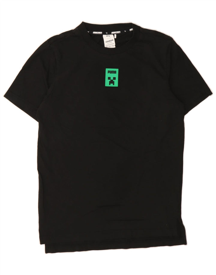 PUMA Mens Minecraft Graphic T-Shirt Top Small Black Cotton Vintage Puma and Second-Hand Puma from Messina Hembry 